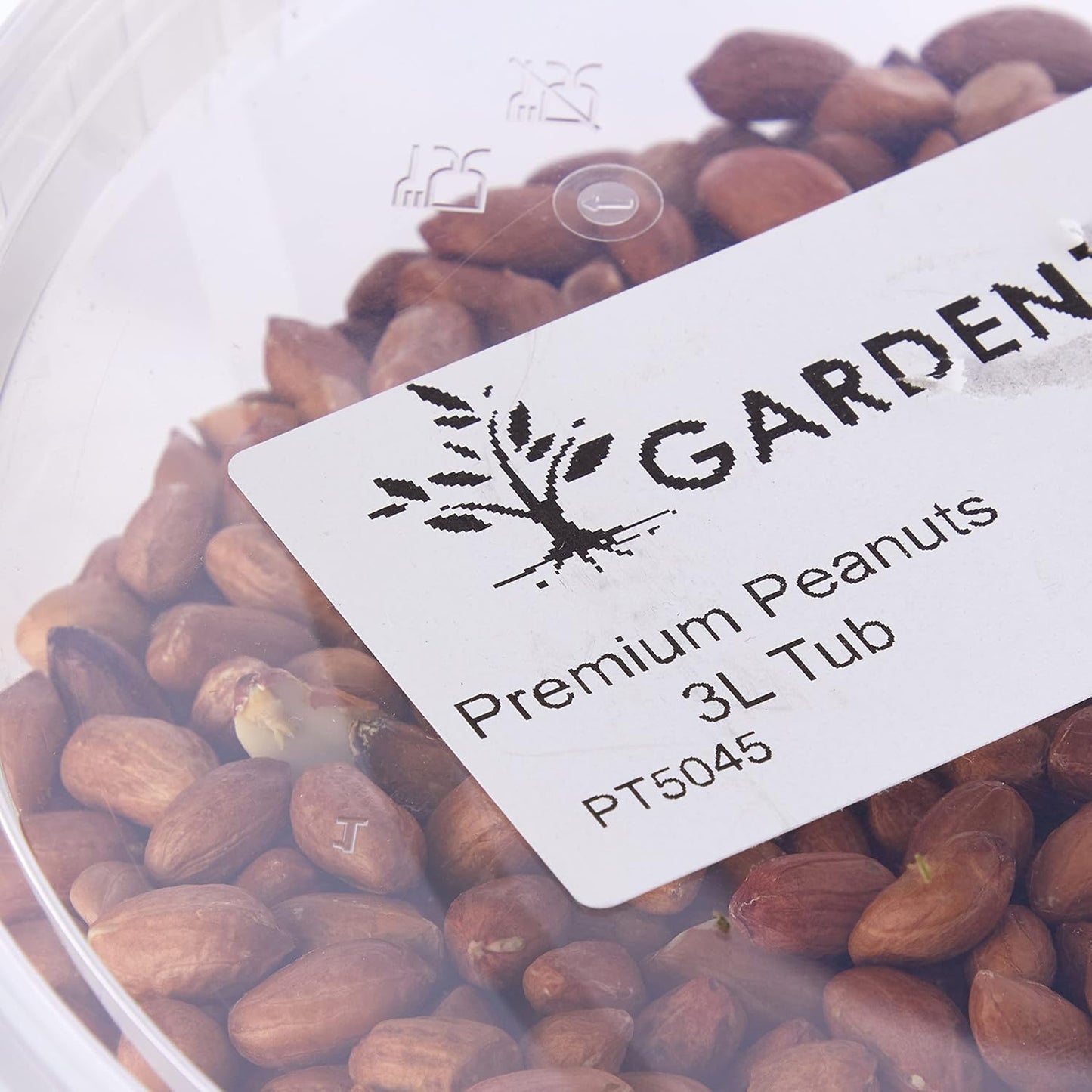 Garden Ting Premium Peanut Kernels, Wild Bird Food Tub, 3 Litre