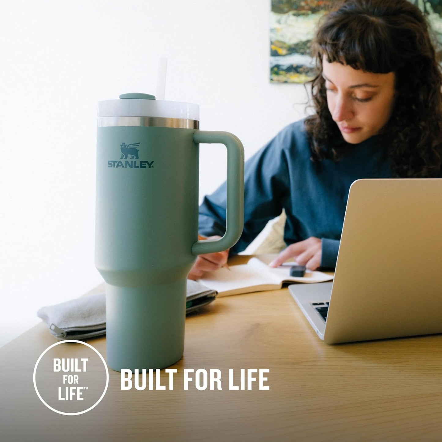 STANLEY Quencher H2.0 Flowstate Tumbler 1.2L - Cold for 11 Hours - Iced for 48 Hours - Metal Water Bottle with Straw, Handle and Lid - Dishwasher Safe - Travel Mug for Cold Drinks