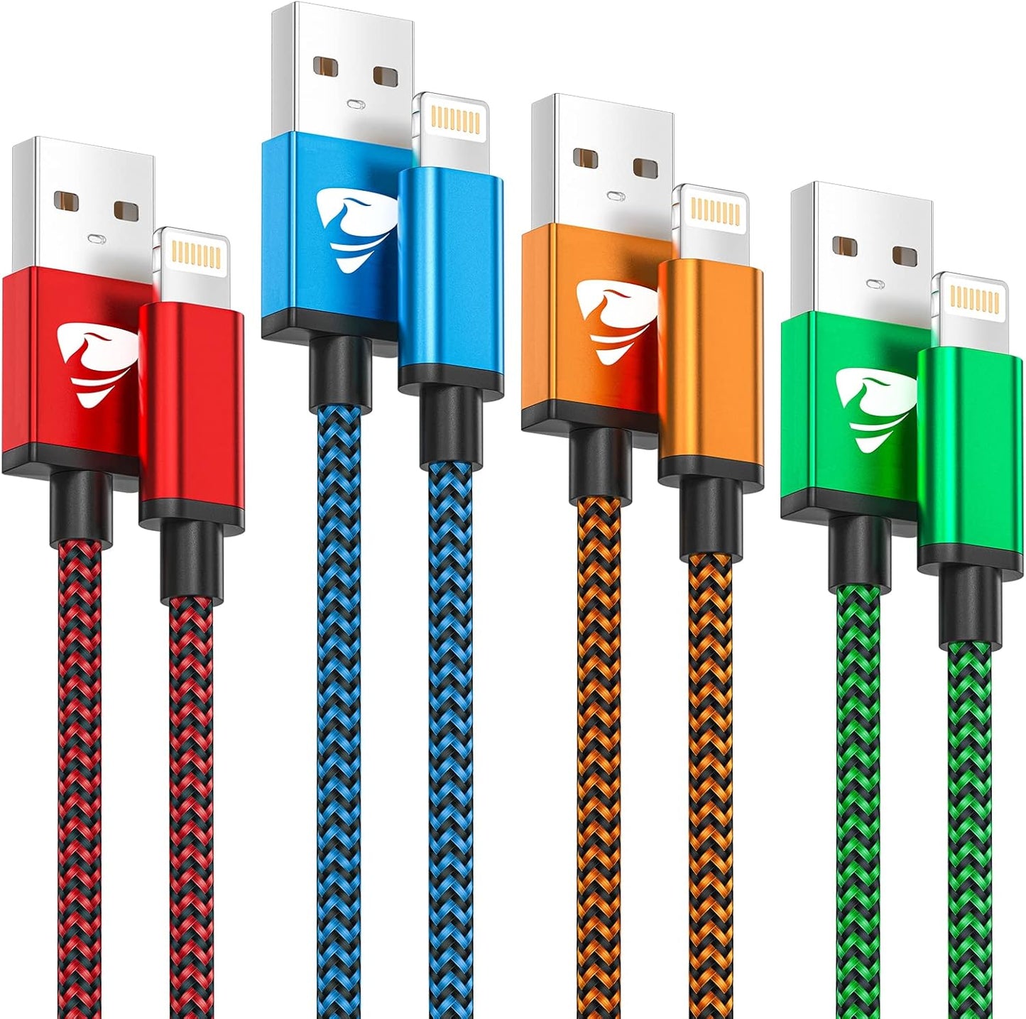 3Pack 2M iPhone Charger Cable, Long iPhone Charging Cable MFi Certified Lightning Cable Fast Charging Cord Braided i Phone Charger Lead USB Cord for Phone 14 13 12 11 Pro Max XS XR 8 7 6 SE, iPad