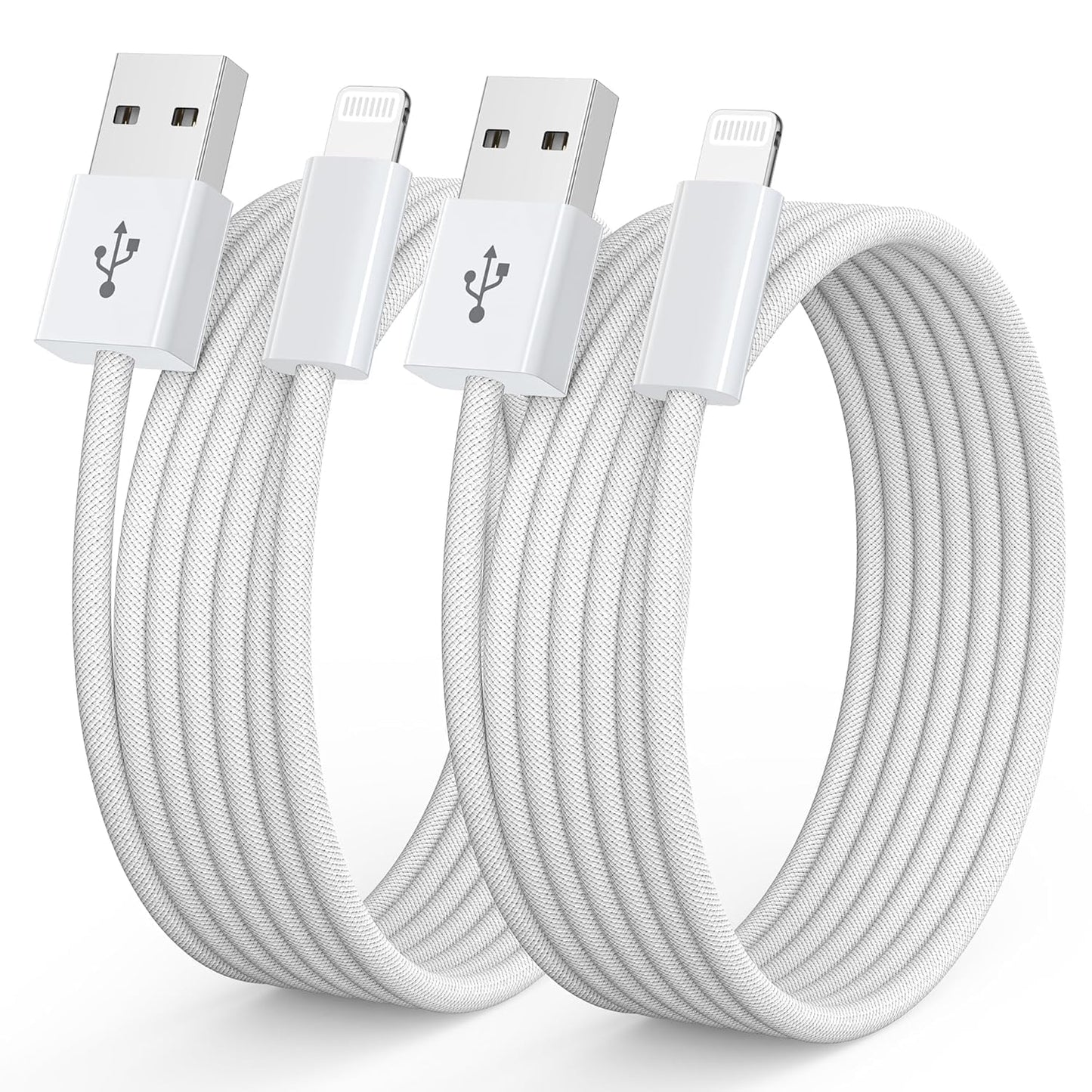 iPhone Charger Cable 2 Pack 2M [Apple MFi Certified] Lightning Cable Fast Charging Cord High Speed Data Sync Apple Charger Cable for iPhone 14 13 12 11 Pro/Pro Max XR XS X 8 7 6 Plus