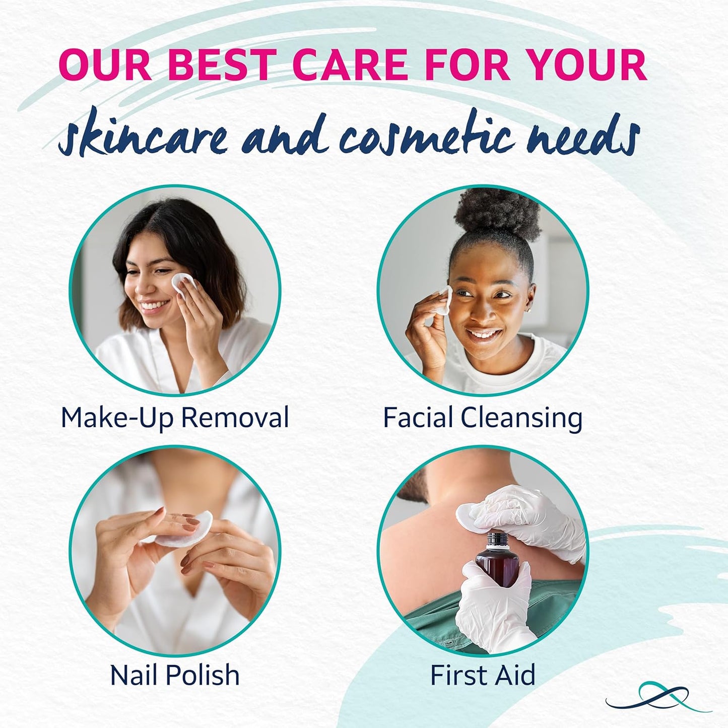 Lil-Lets Cotton Wool Round Pads, 200 Count, Certified Organic, 100% Pure Cotton Wool, Soft and Absorbent, Gentle on Skin, Dermatologically Tested, Bulk Pack