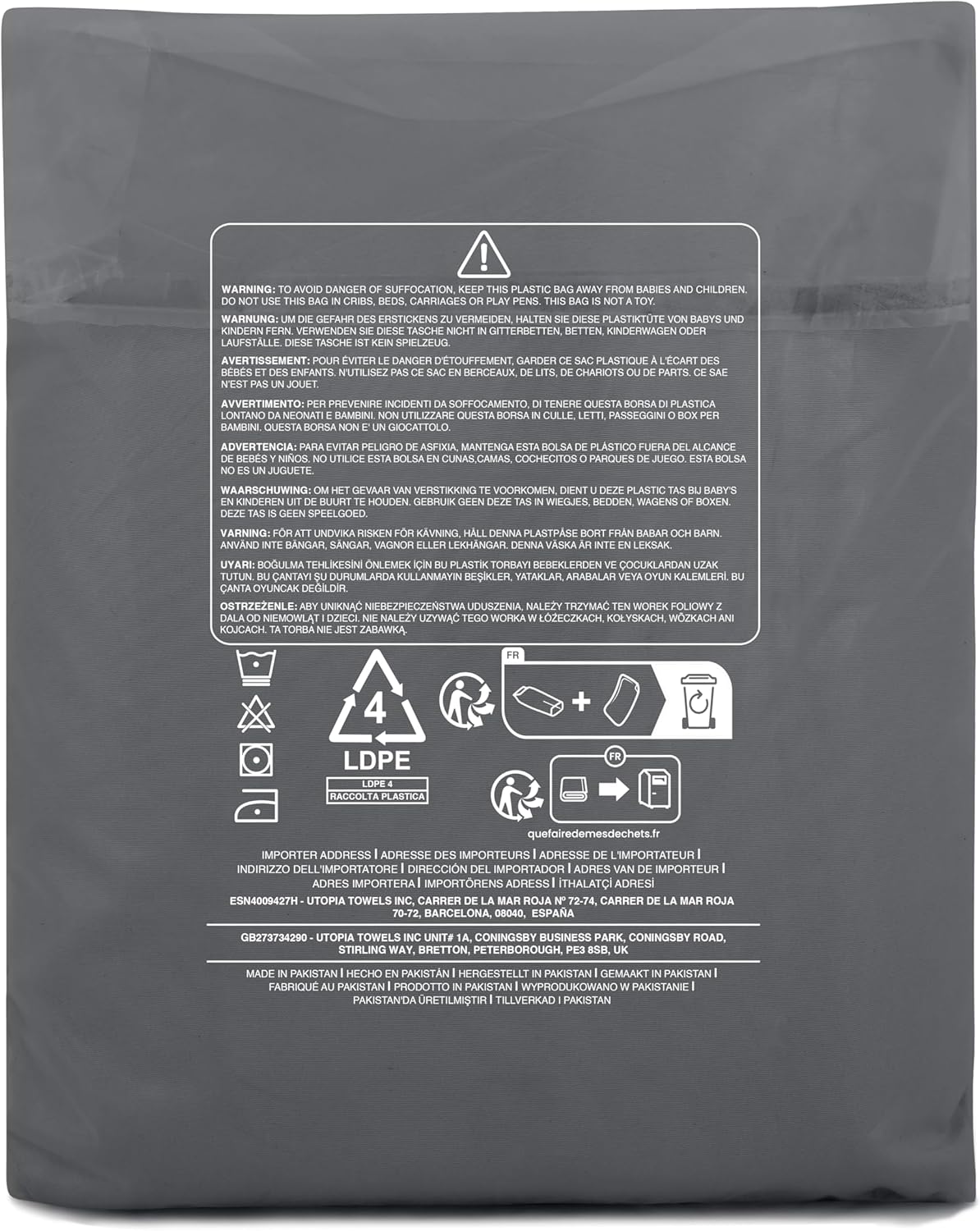 Utopia Bedding Duvet Cover Double - Soft Microfibre Polyester - Bedding Quilt Cover Set, with Pillow cases (Grey)