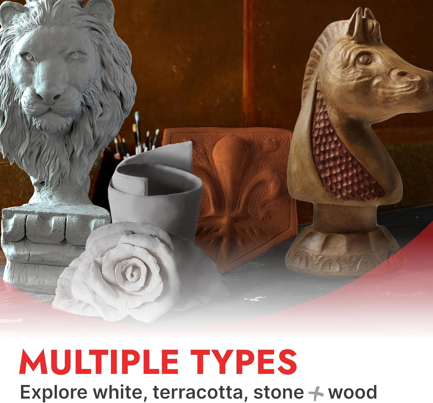 DAS White 1 kg Air Hardening Modelling Clay, Non Bake, Ready To Use, Suitable for All Ages, Ideal for Professionals & Hobbyists