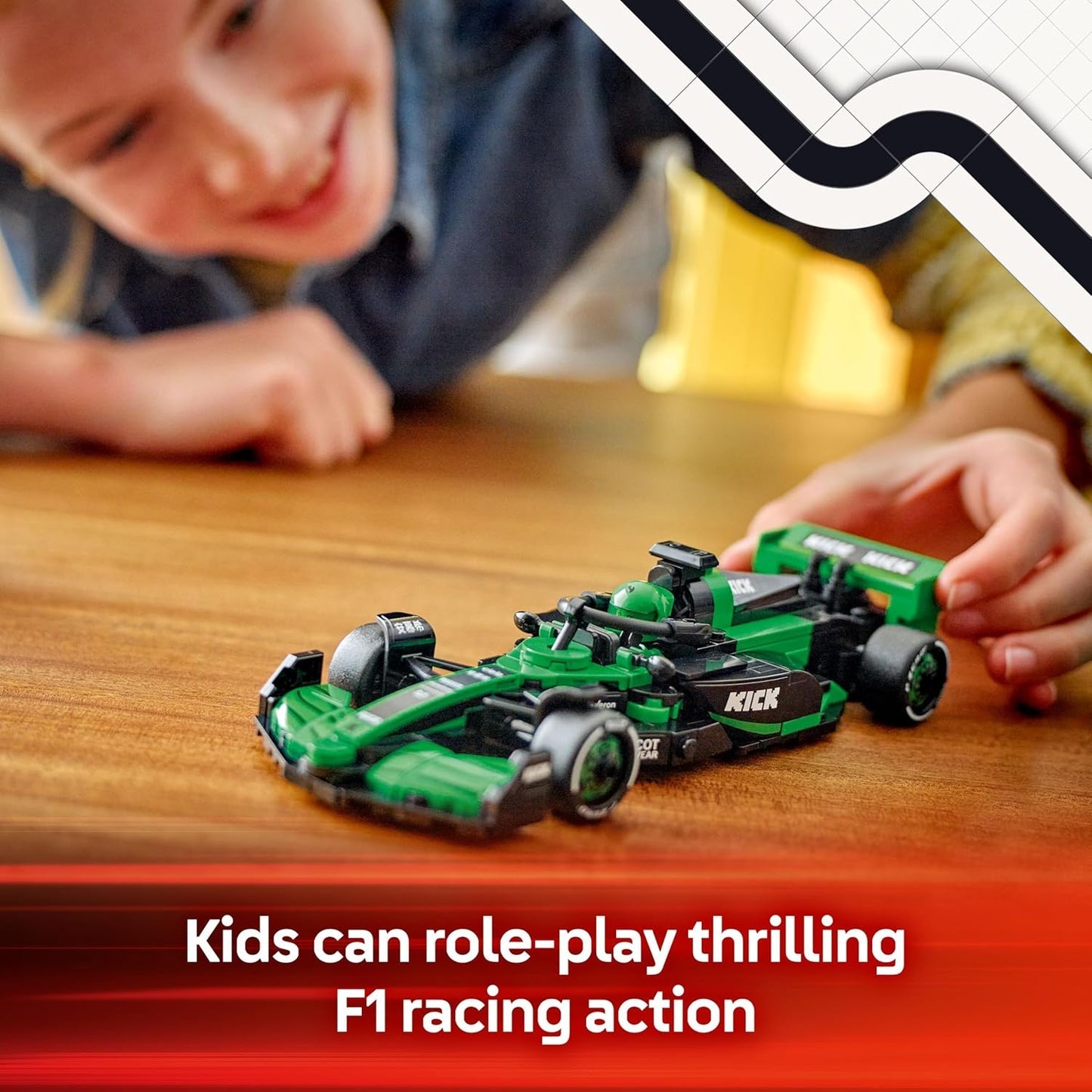 LEGO Speed Champions Sauber F1 Team C44 Race Car Model Set 77247, Includes Collectible Driver Minifigure, for Ages 10+