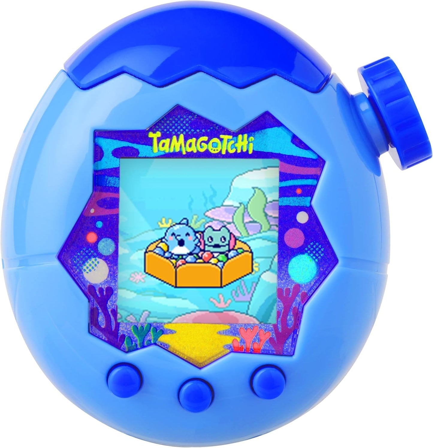 Bandai Tamagotchi Paradise Digital Pet, Blue Water Shell, Evolved Virtual Pet for Kids and Adults