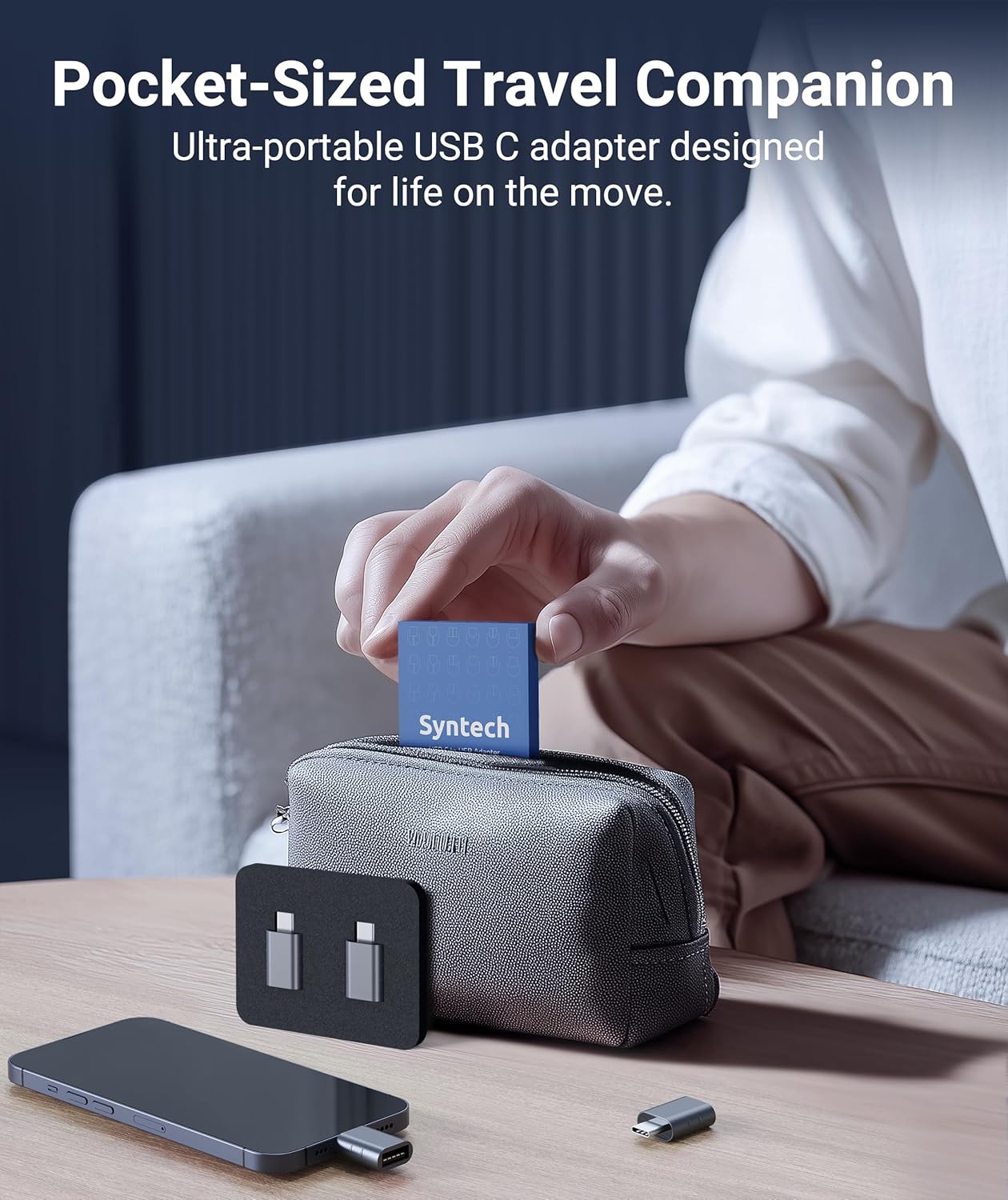 Syntech USB C to USB Adapter(2 Pack), USB-C Male to USB3.0 Female Adapter Compatible with MacBook Pro after 2016, MacBook Air after 2018, Mac Mini, Dell XPS and More Type C or Thunderbolt 3 Devices