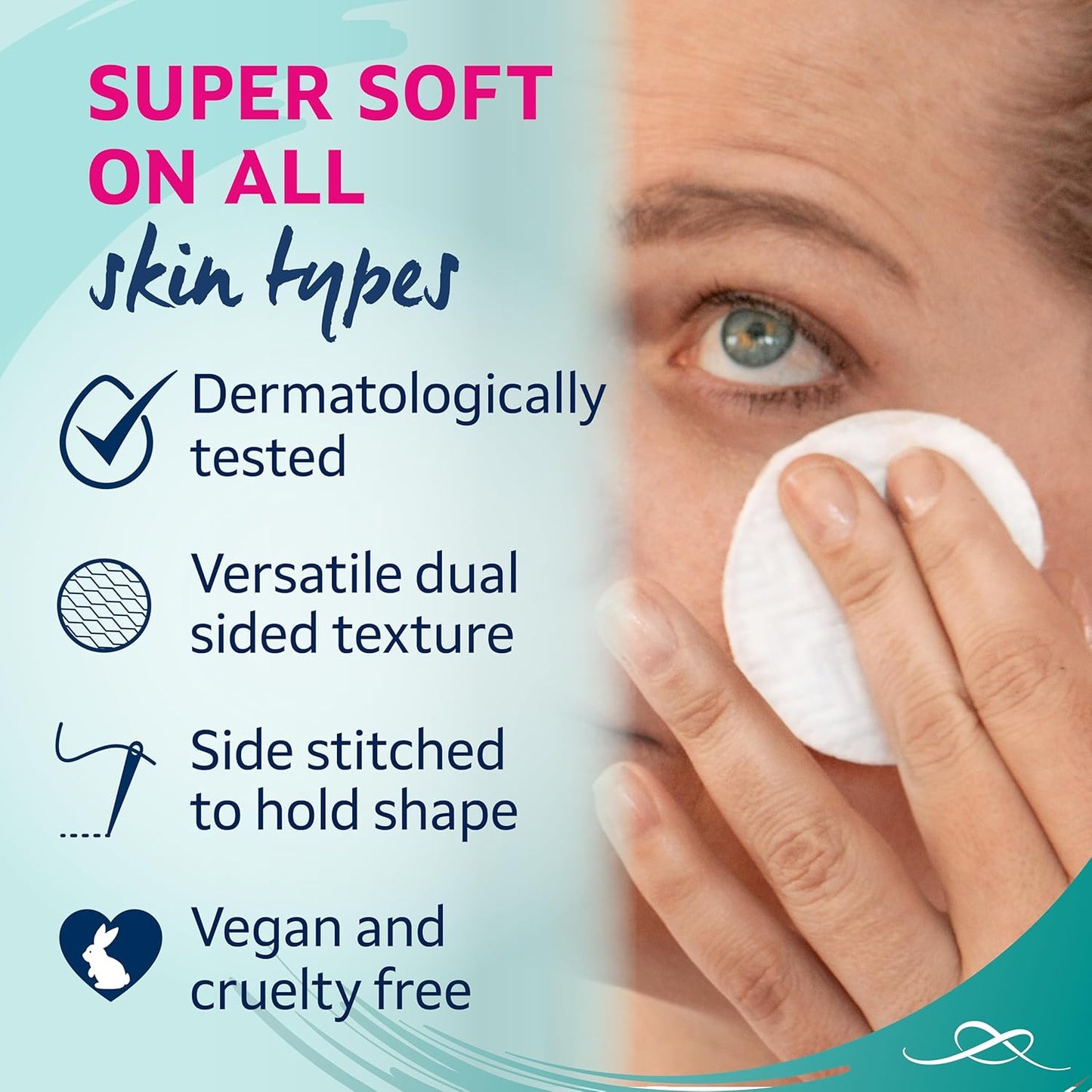 Lil-Lets Cotton Wool Round Pads, 200 Count, Certified Organic, 100% Pure Cotton Wool, Soft and Absorbent, Gentle on Skin, Dermatologically Tested, Bulk Pack