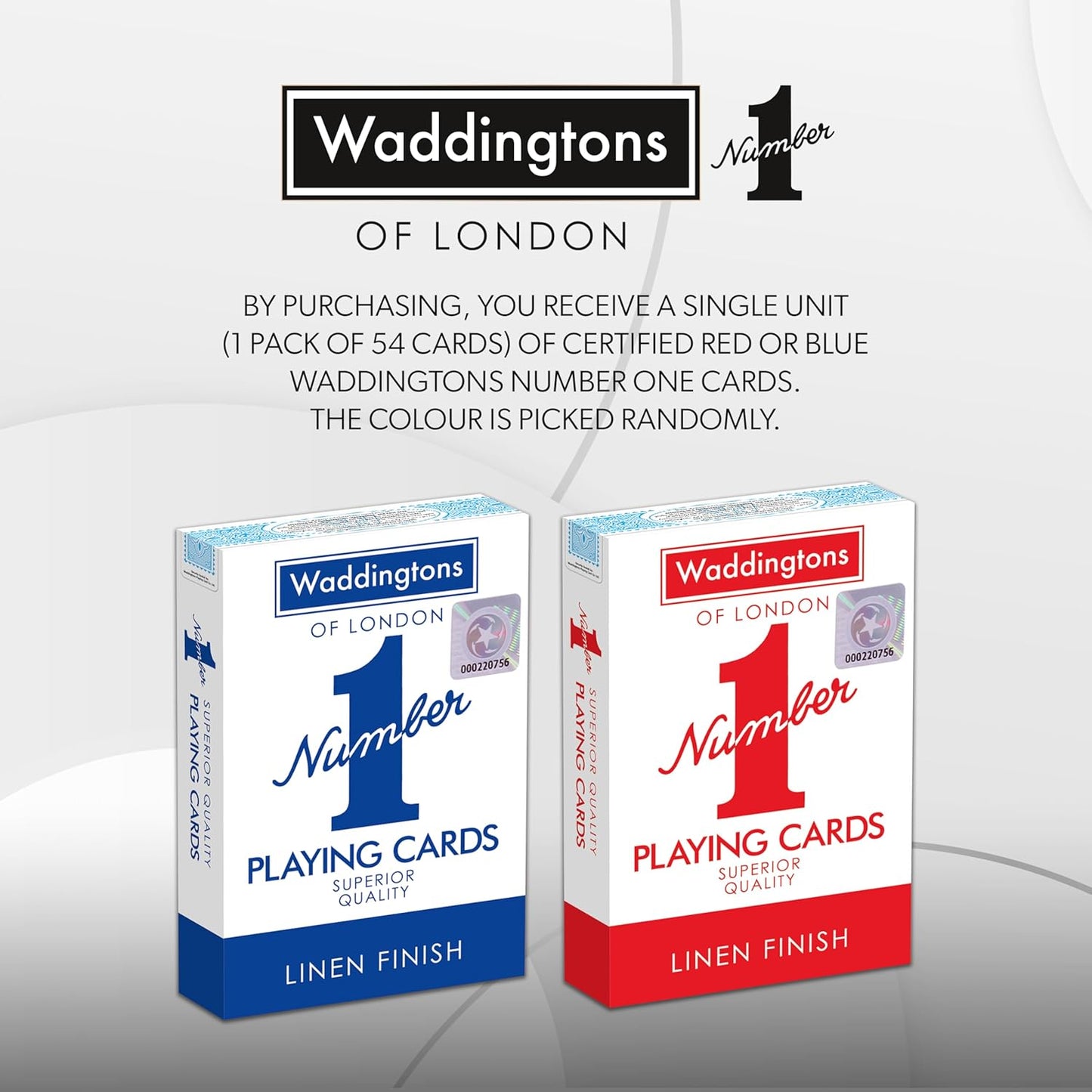 Waddingtons Number 1 Playing Card Game, Includes Fish, Slapjack, Crazy Eights, and Rummy, Single Unit, Travel and Family Game
