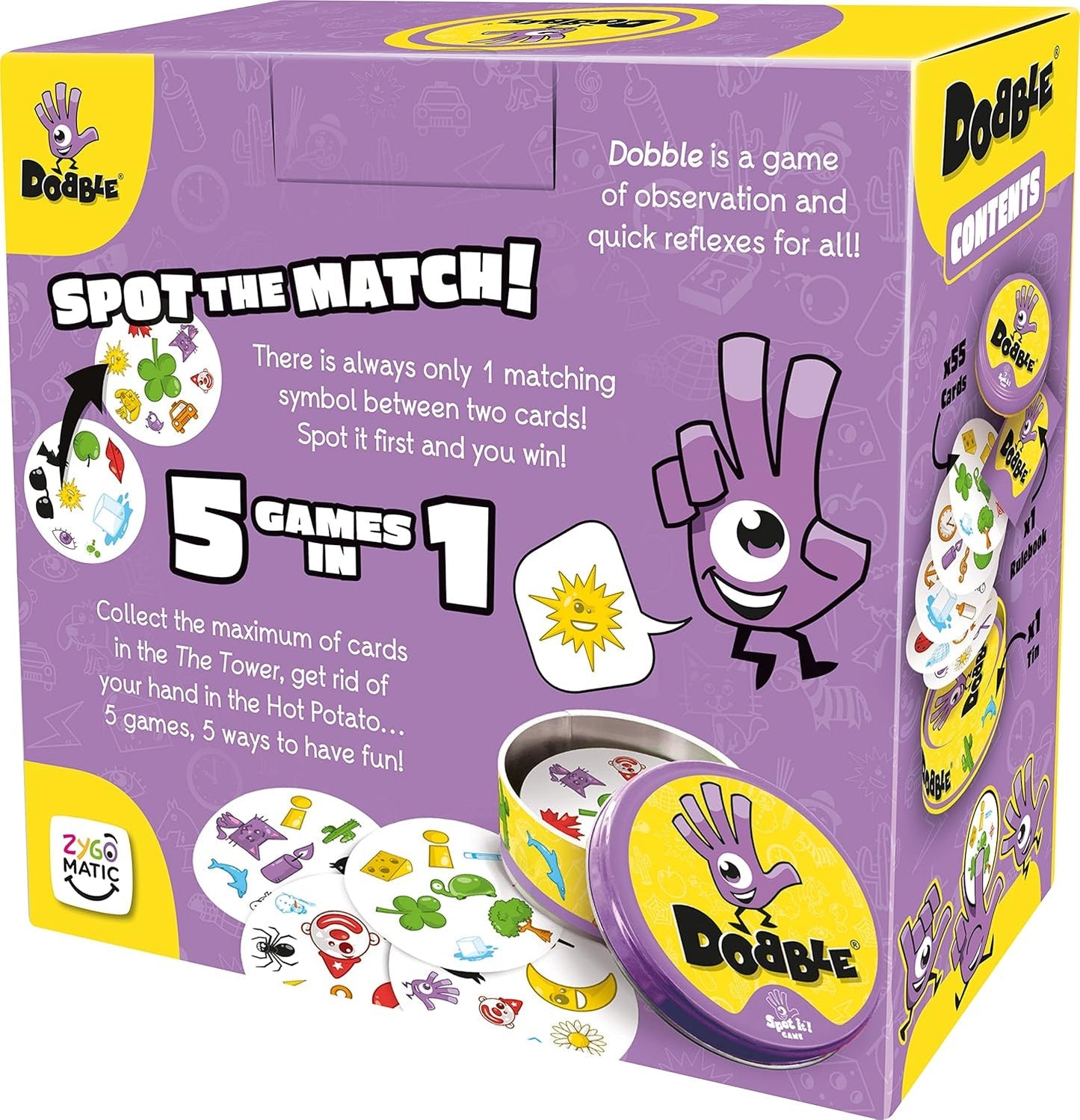 Asmodee | Dobble | Kids Card Game | Ages 6+ | 2-8 Players | 15 Minutes Playing Time