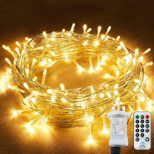 LE 4-Pack Battery Fairy Lights, 1m 20 LEDs, Warm White Mini Copper Wire, Battery Operated, Indoor/Outdoor Christmas, Halloween & Party Decor